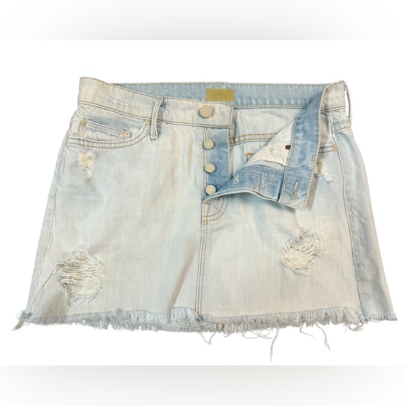 MOTHER The Big Mini A-Line Skirt in Get Blondie Size 26 - Picture 4 of 8